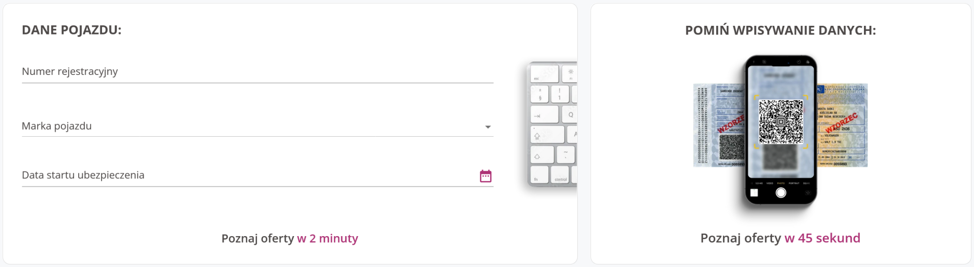 Kalkulator OC wygląd interfejsu
